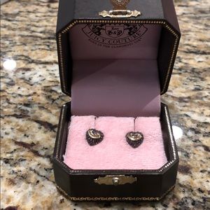 BNWT Juicy Couture Purple Pave Heart Earrings